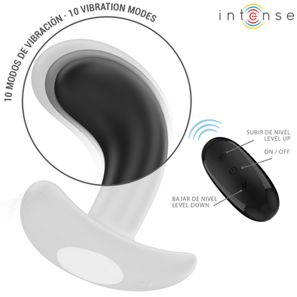 INTENSE - CHANDLER ANAL PLUG 10 VIBRATIONS BLACK REMOTE CONTROL - 4