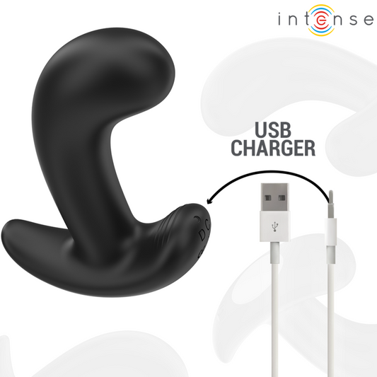 INTENSE - CHANDLER ANAL PLUG 10 VIBRATIONS BLACK REMOTE CONTROL - 1