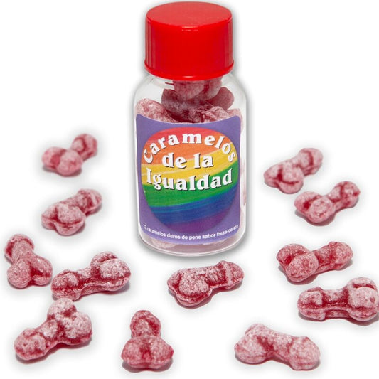 DIABLO PICANTE - 12 STRAWBERRY/CHERRY PENIS SHAPE EQUALITY CANDIES - 1