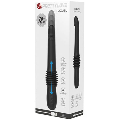 PRETTY LOVE - PAZUZU VIBRATOR 3 THRUST MODES BLACK - 5