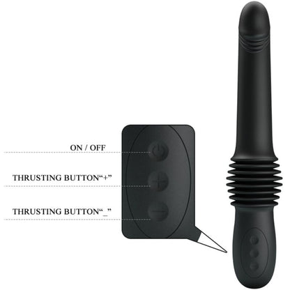 PRETTY LOVE - PAZUZU VIBRATOR 3 THRUST MODES BLACK - 6