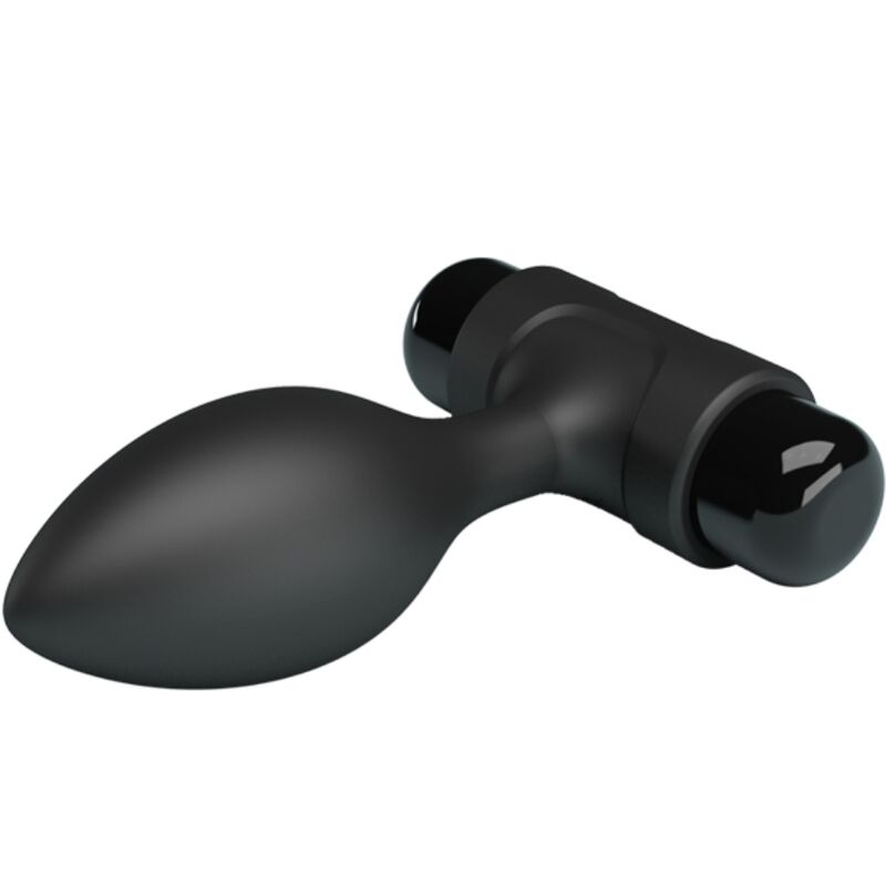 PRETTY LOVE - VIBRA BUTT 10 VIBRATIONS BLACK ANAL PLUG
