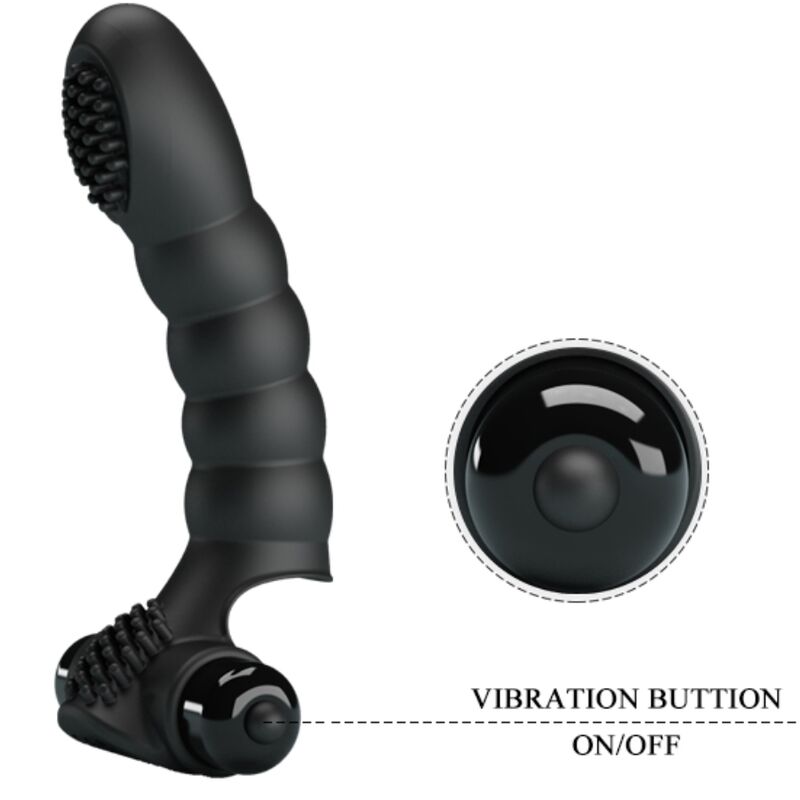 PRETTY LOVE - ALEXANDER FINGER VIBRATOR 10 VIBRATIONS BLACK - 7