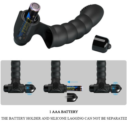 PRETTY LOVE - ALEXANDER FINGER VIBRATOR 10 VIBRATIONS BLACK - 3