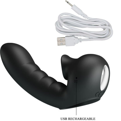 PRETTY LOVE - HOBGOBLIN VIBRATING FINGER CASE 12 VIBRATIONS + CLITORIS STIMULATOR BLACK - 2