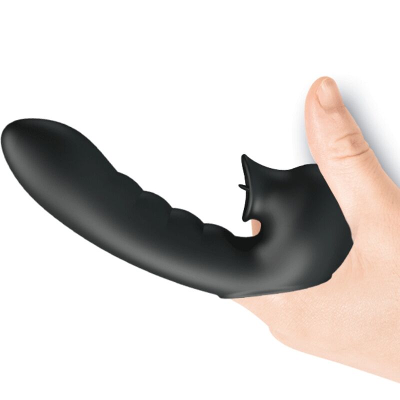 PRETTY LOVE - HOBGOBLIN VIBRATING FINGER CASE 12 VIBRATIONS + CLITORIS STIMULATOR BLACK - 5