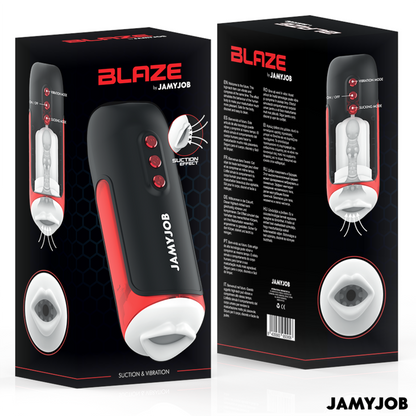 JAMYJOB - BLAZE AUTOMATIC MOUTH MASTURBATOR 5 MODES STIMULATING WAVES AND VIBRATION - 6