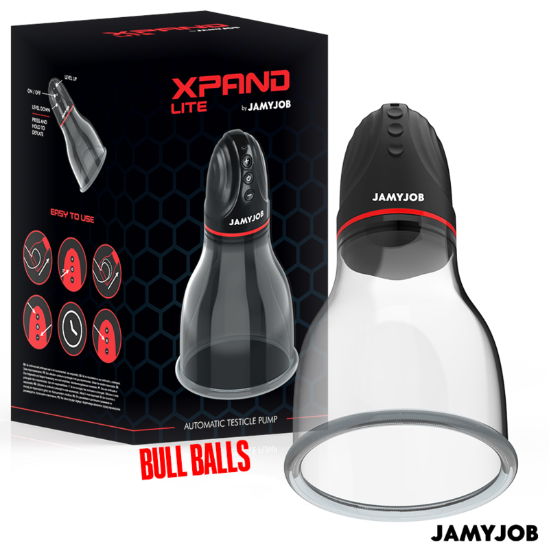 JAMYJOB - XPAND LITE AUTOMATIC TESTICLE PUMP 3 LEVELS OF STIMULATING WAVES GREY - 7