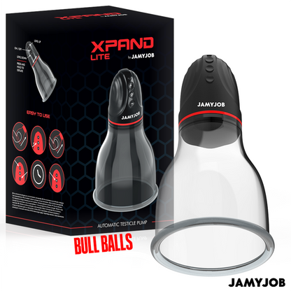 JAMYJOB - XPAND LITE AUTOMATIC TESTICLE PUMP 3 LEVELS OF STIMULATING WAVES GREY - 7