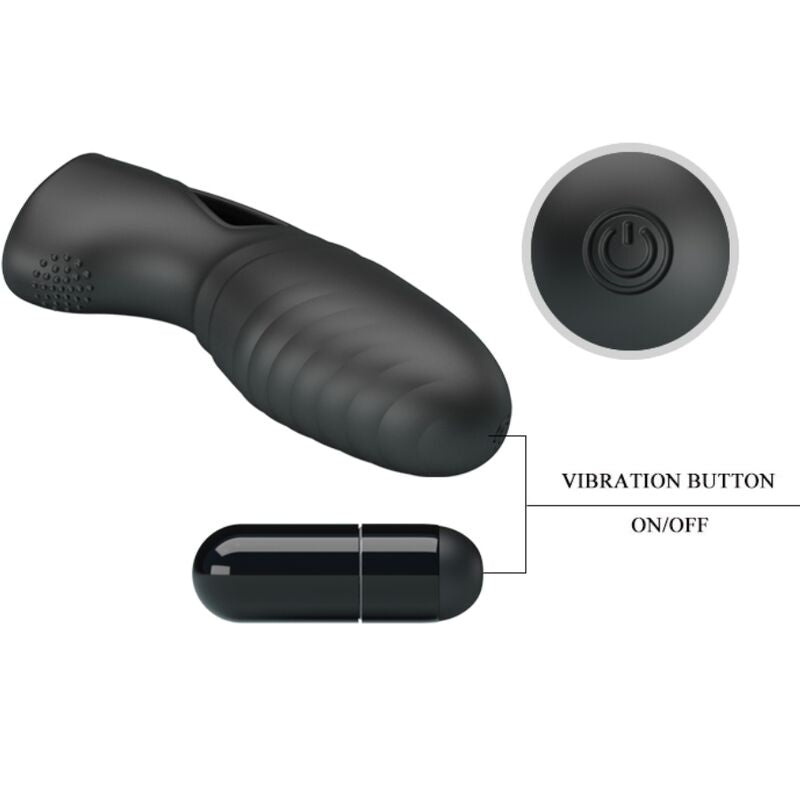 PRETTY LOVE - ALAN BLACK SILICONE FINGER VIBRATOR