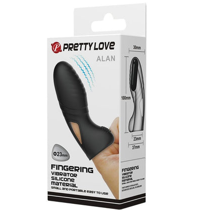 PRETTY LOVE - ALAN SILICONE FINGER VIBRATOR BLACK - 8
