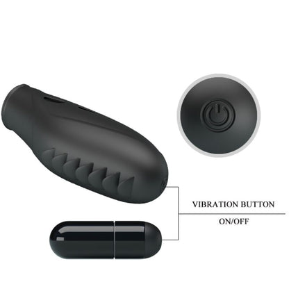 PRETTY LOVE - GILO SILICONE FINGER VIBRATOR BLACK - 1
