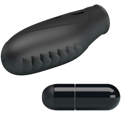 PRETTY LOVE - SILICONE FINGER VIBRATOR IN BLACK