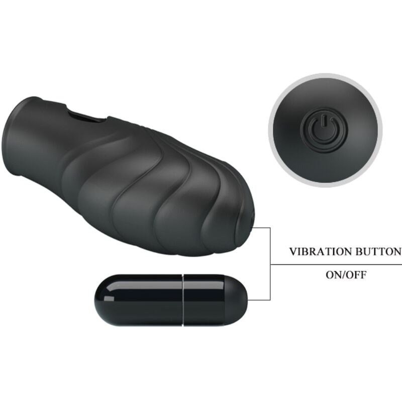 PRETTY LOVE - BLACK LICH SILICONE FINGER VIBRATOR