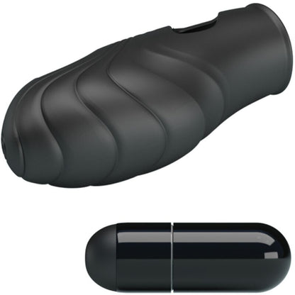 PRETTY LOVE - BLACK LICH SILICONE FINGER VIBRATOR