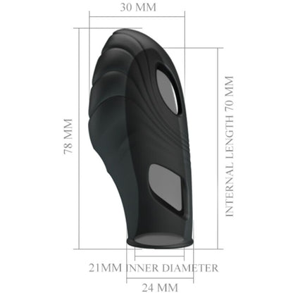 PRETTY LOVE - LICH SILICONE FINGER VIBRATOR BLACK - 3