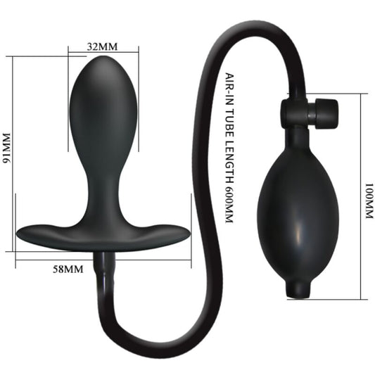 PRETTY LOVE - PLUG ANALE GONFIABILE NERO