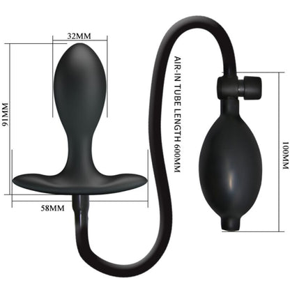 PRETTY LOVE - INFLATABLE ANAL PLUG BLACK - 2