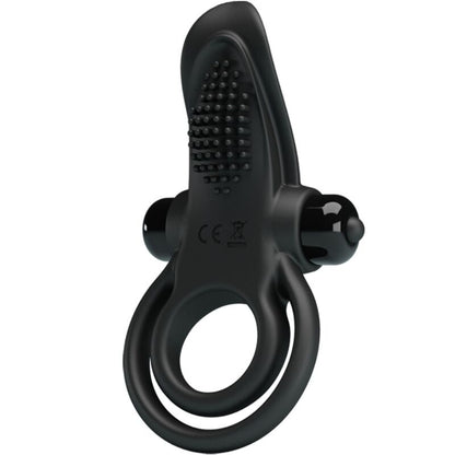 PRETTY LOVE - DOUBLE VIBRATING RING + CLITORIS STIMULATOR 10 VIBRATIONS BLACK - 7