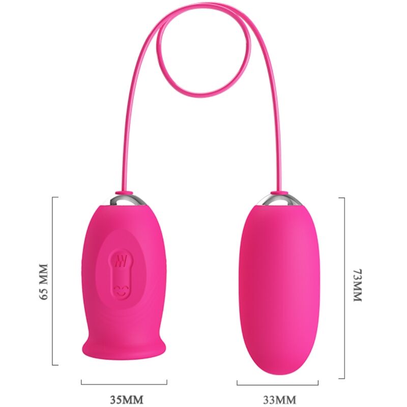 PRETTY LOVE - Daisy-Shaped Vibrating Egg + Clitoral Stimulating Tongue PINK