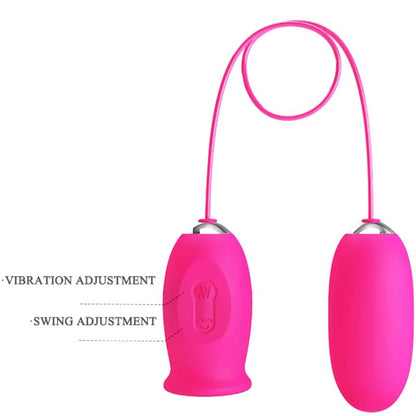 PRETTY LOVE - Daisy-Shaped Vibrating Egg + Clitoral Stimulating Tongue PINK