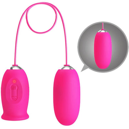 PRETTY LOVE - Daisy-Shaped Vibrating Egg + Clitoral Stimulating Tongue PINK