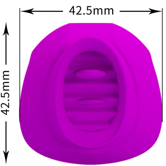 PRETTY LOVE - ESTELLE CLITORAL STIMULATOR WITH TONGUE 12 VIBRATIONS PURPLE