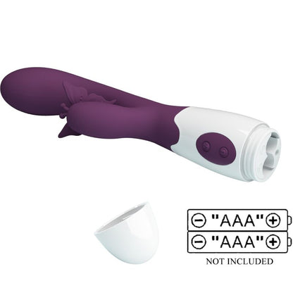 PRETTY LOVE - BUTTERFLY KISS RABBIT VIBRATOR & G-SPOT STIMULATOR PURPLE - 4