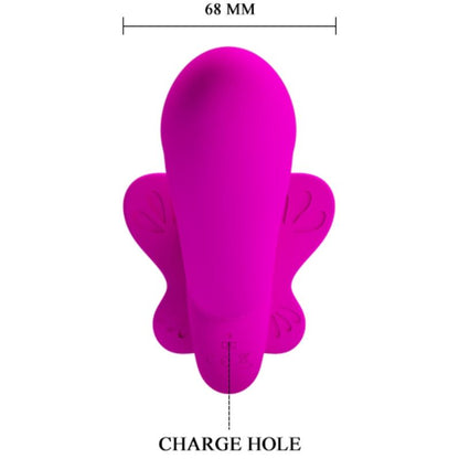 PRETTY LOVE - VALERIE DOUBLE STRAP-ON VIBRATOR 12 VIBRATIONS PURPLE - 1