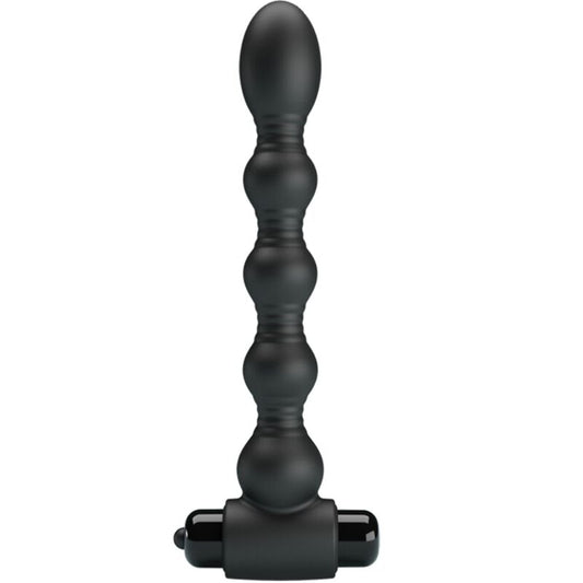 PRETTY LOVE - LYNN SILICONE ANAL PLUG 10 VIBRATIONS BLACK - 1