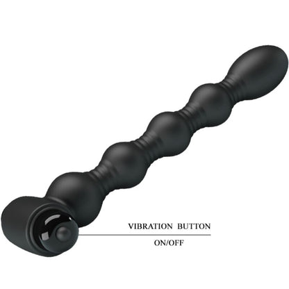 PRETTY LOVE - LYNN SILICONE ANAL PLUG 10 VIBRATIONS BLACK