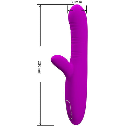 PRETTY LOVE - ANGELIQUE MULTIFUNCTION VIBRATOR + CLITORIS STIMULATOR PURPLE - 3