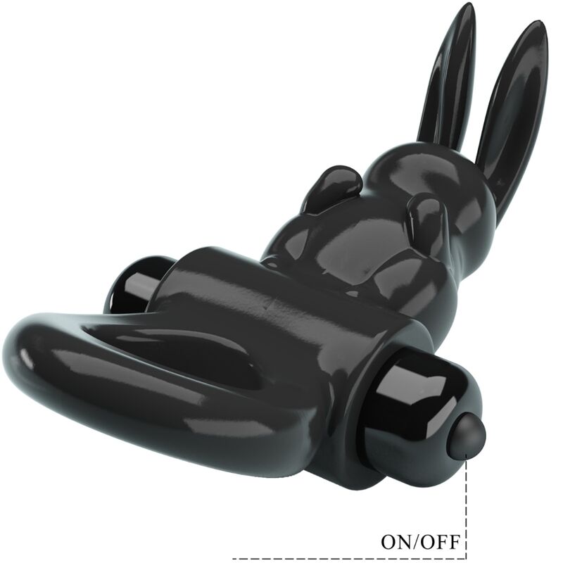 PRETTY LOVE - EXCITING 10-VIBRATION BLACK RABBIT VIBRATOR RING
