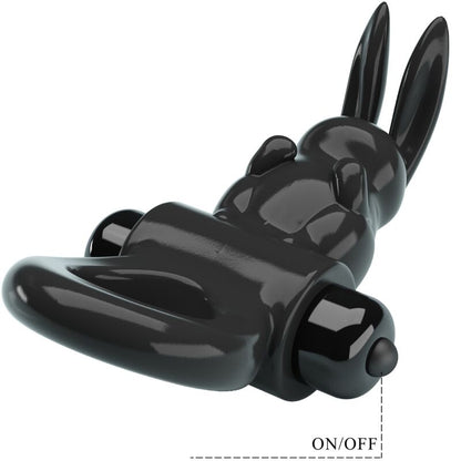 PRETTY LOVE - EXCITING 10-VIBRATION BLACK RABBIT VIBRATOR RING