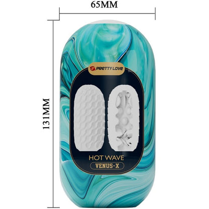 PRETTY LOVE - HOT WAVE SILICONE MALE MASTURBATOR WHITE - 1