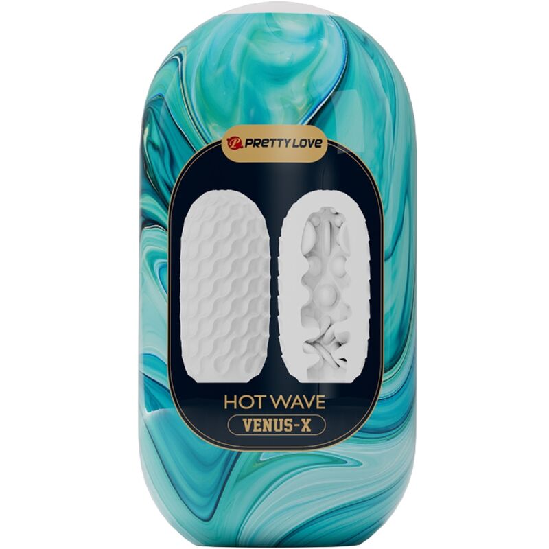 PRETTY LOVE - HOT WAVE SILICONE MALE MASTURBATOR WHITE - 2