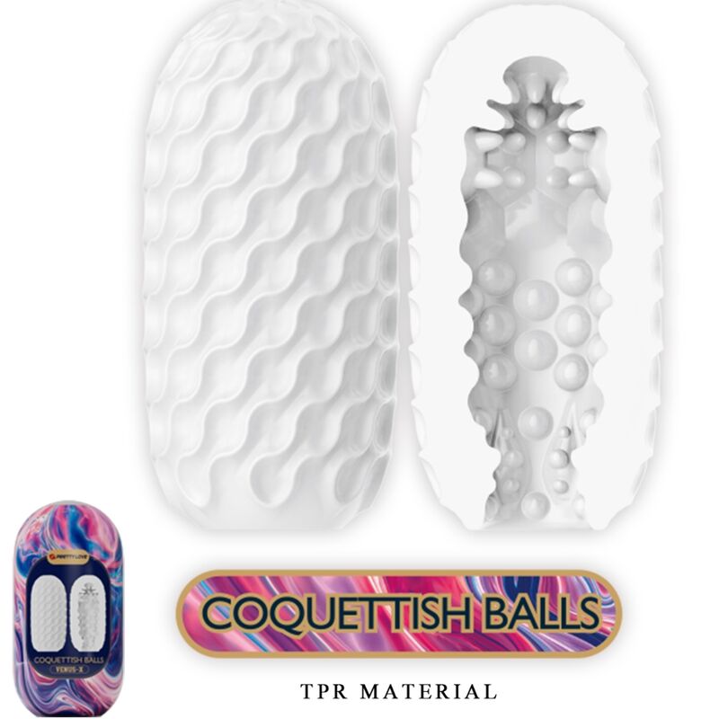 PRETTY LOVE - VENUS X 15 SILICONE MALE MASTURBATORS WHITE - 3