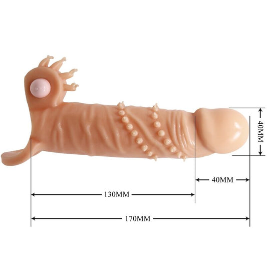 PRETTY LOVE - CONNOR PENIS SLEEVE + CLITORIS STIMULATOR FLESH - 1