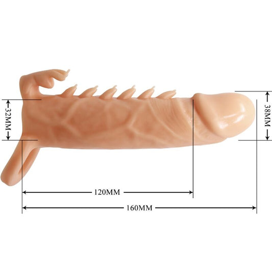 PRETTY LOVE - EMMIT PENIS SLEEVE + CLITORIS STIMULATOR FLESH - 1