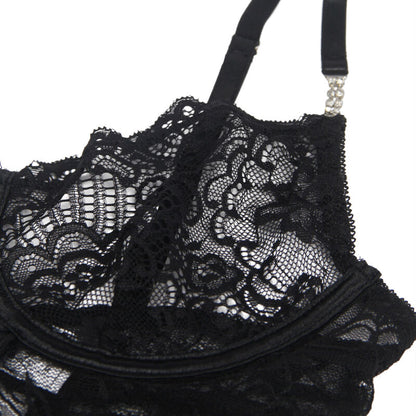 SUBBLIME - 954185 LACE BABYDOLL WITH ADJUSTABLE STRAPS BLACK S/M - 4