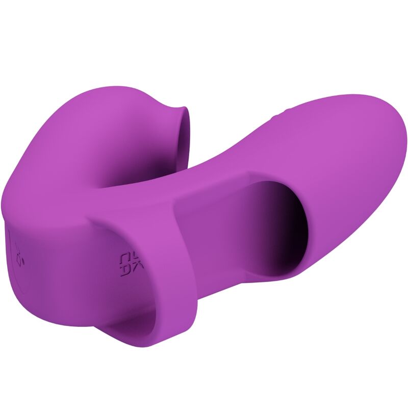 PRETTY LOVE - ATHENA FINGER VIBRATOR WITH CLITORAL STIMULATOR PURPLE
