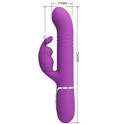 PRETTY LOVE - COALE 4 IN 1 MULTIFUNCTION RABBIT VIBRATOR  PURPLE - 5