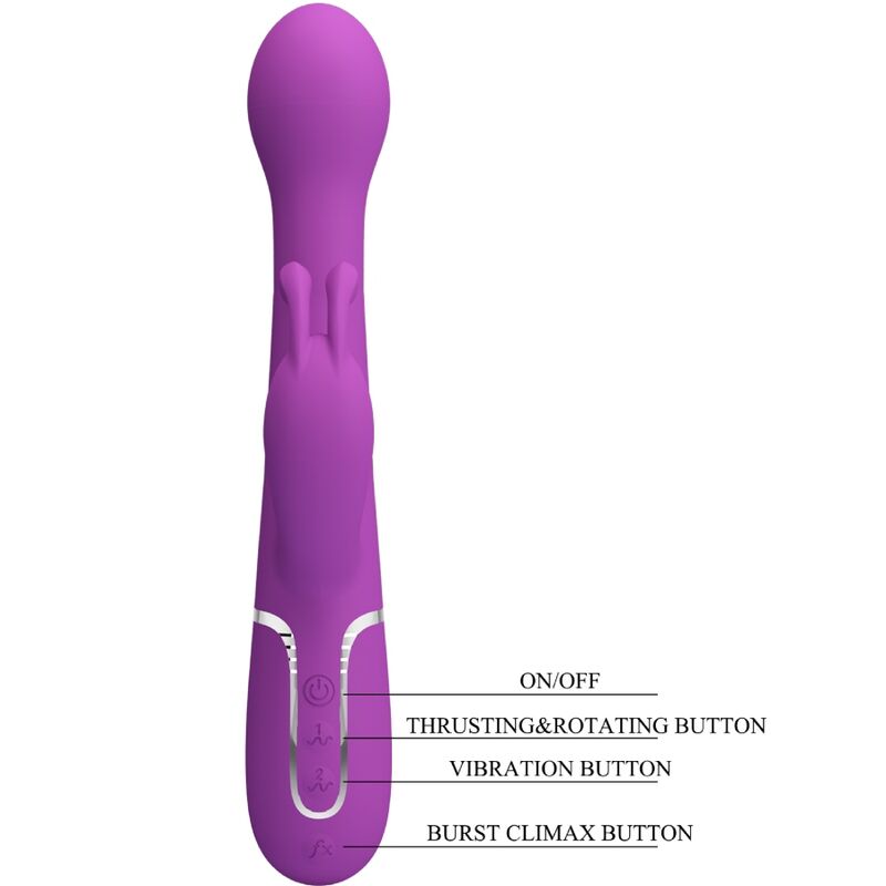 PRETTY LOVE - DEJON 3 IN 1 MULTIFUNCTION RABBIT VIBRATOR  PURPLE - 7
