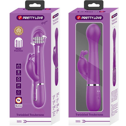 PRETTY LOVE - DEJON 3 IN 1 MULTIFUNCTIONAL PURPLE RABBIT VIBRATOR