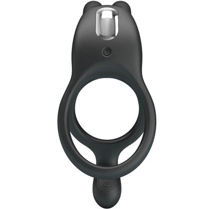 PRETTY LOVE - SETH DOUBLE VIBRATING RING RABBIT 7 VIBRATIONS BLACK - 1