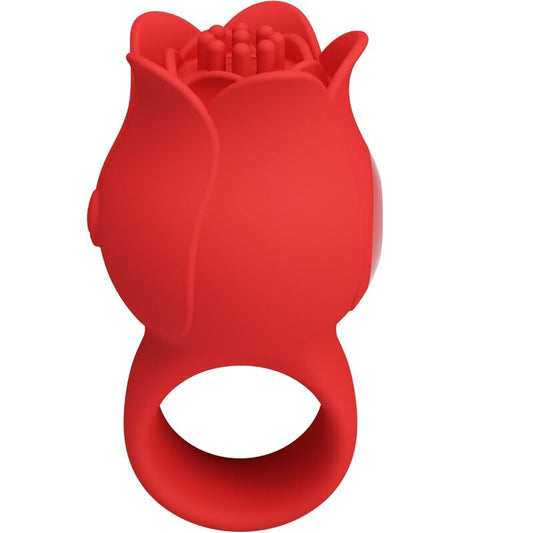 PRETTY LOVE - JAE ROSE SHAPED FINGER VIBRATOR 10 VIBRATIONS RED - 1