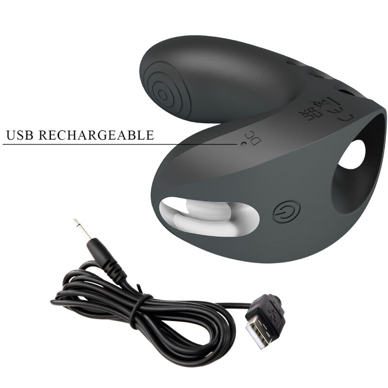 PRETTY LOVE - CAMELIA FINGER VIBRATOR 7 VIBRATIONS BLACK - 5