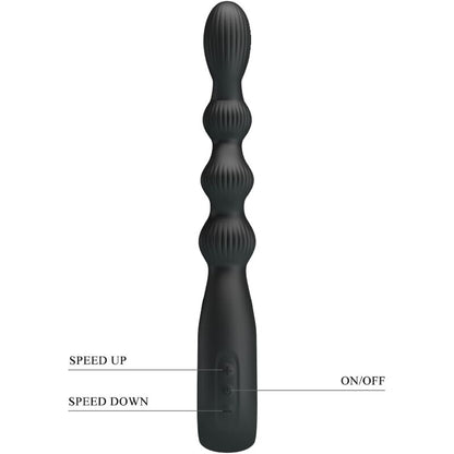PRETTY LOVE - FEDERER ANAL VIBRATOR 12 VIBRATIONS BLACK - 5