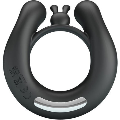 PRETTY LOVE - DAHLIA VIBRATING RING + CLITORIS STIMULATOR 12 VIBRATIONS BLACK - 2