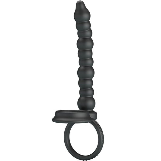 PRETTY LOVE - DILLION DOUBLE PENETRATION COCK RING BLACK - 1